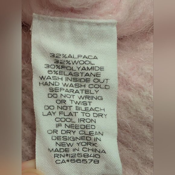 Intermix Ribbed Alpaca Wool Blend Cropped Cardigan - Picture 5 of 9